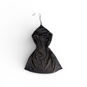 Forever 21 Black Satin Mini Dress